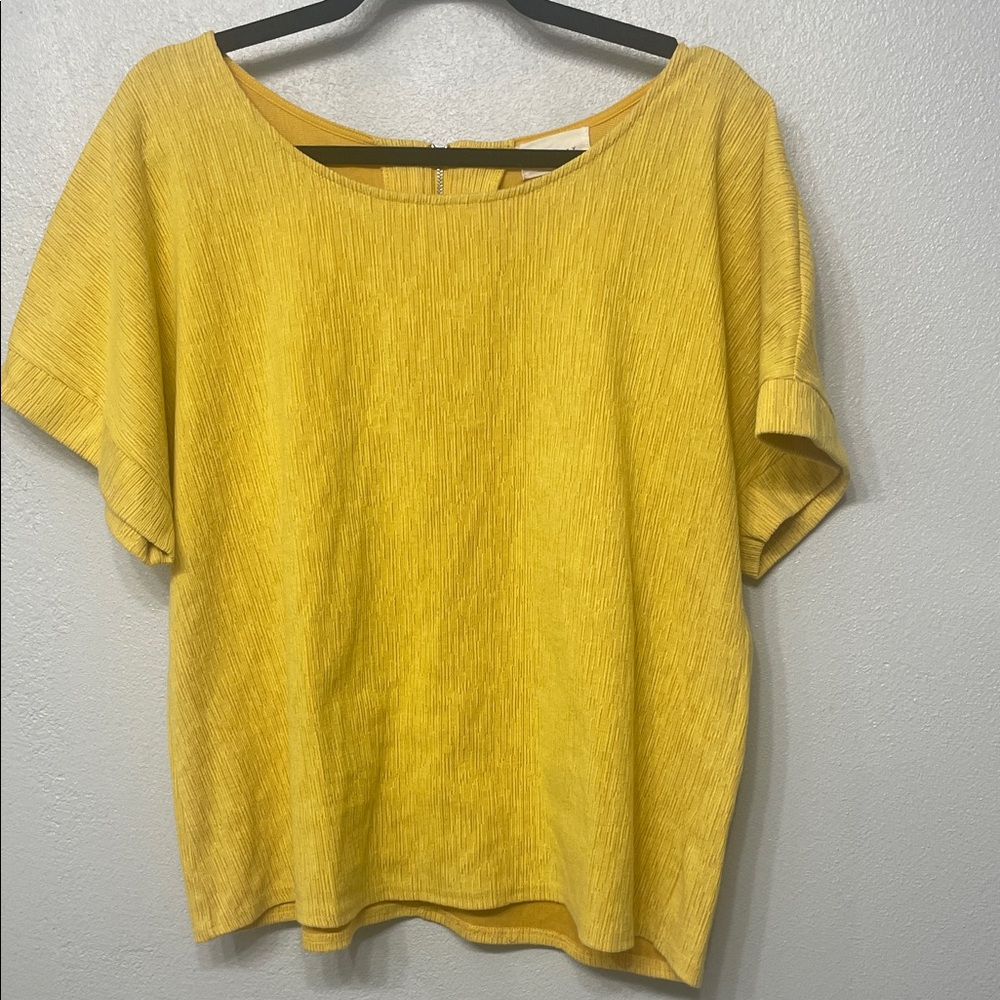 MELLODAY Vibrant Yellow Short Sleeve Top - Picture 4 of 8